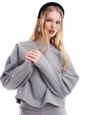 Mango Oversized Knit Cropped Sweater
